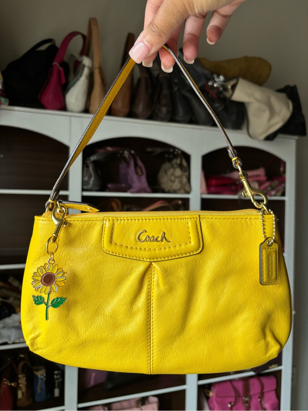 🌻💛COACH Ashley Large Wristlet Mini Bag💛🌻